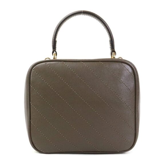 Auth GUCCI Handbag Shoulder Bag Khaki Brown Leather/Goldtone - 90062i - Picture 16 of 16